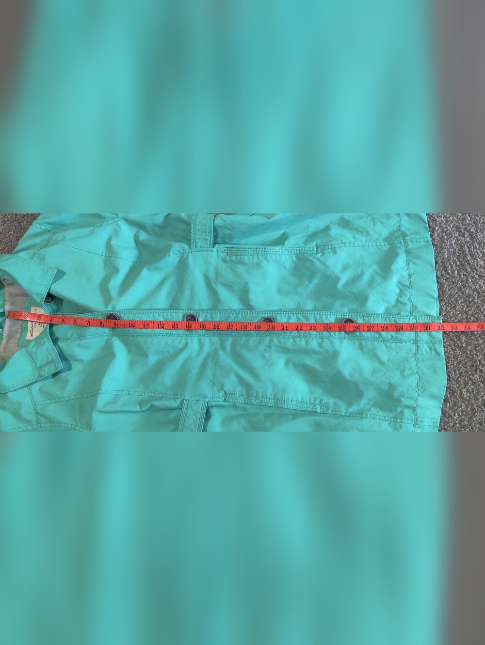 Eddie Bauer Teal Button-Front Jacket - Picture 6 of 9